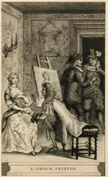 Escena de amor pintor