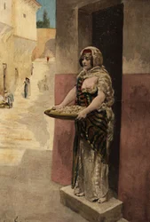 Dido (Didon) vendiendo musgos. Pantagruel. Ilustración de Jules Garnier. En "Rabelais y la obra de Jules Garnier".