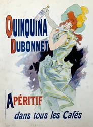 Cartel publicitario de Jules Chéret (1836-1932) para el aperitivo Quinquina Dubonnet. 1895 París, Artes Decorativas
