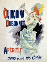 Cartel publicitario para el Quinquina Dubonnet - por Jules Chéret