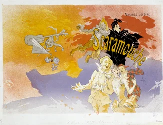 Portada del libro Scaramouche de Maurice Lefevre. Ilustración de Jules Chéret (1836-1932) 1891 París, B.N.