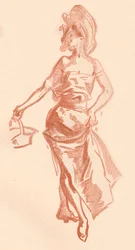 Dibujo en Sanguina, c1900 1903-1904