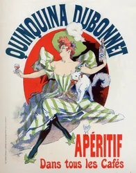 Comida y bebida. Aperitivo Quinquina Dubonnet. Póster de Jules Chéret, Francia
