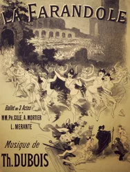 Póster para La Farandole, ballet de Gille, Mortier y Merante, música de Dubois, Theatre National de l