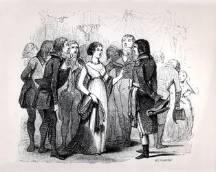 Madame de Stael cuestionando a Napoleón Bonaparte sobre las mejores mujeres, de 