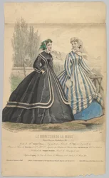 Modas de Mme. Antonie Lalanne, No. 791, de Le Moniteur de la Mode, 1848