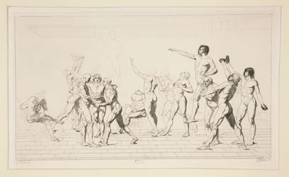 La pintura del juramento de la cancha de tenis