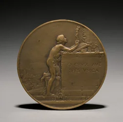 Reverso de medalla, siglo XIX