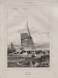 Molino en la Sologne, Francia, 1835
