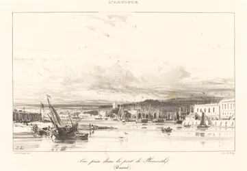 Vista en el puerto de Plymouth