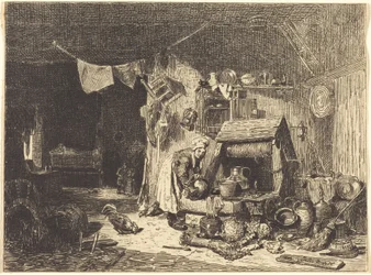 Interior de una granja