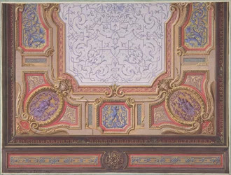 Diseño para el techo del Gran Salón, Hôtel Hope, 1867