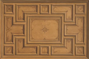 Diseño para un techo decorado, 1840-97. Creadores: Jules-Edmond-Charles Lachaise, Eugène-Pierre Gourdet