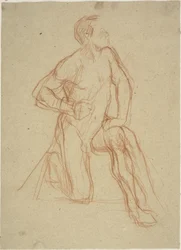 Figura masculina arrodillada
