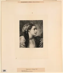 Cabeza de una joven, de "Aguafuertes de cuadros en el Museo Metropolitano, Nueva York"