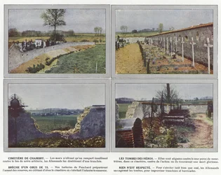 Cementerio de Chambry, Las tumbas de los héroes, Brecha de un obús de 75, Nada es respetado