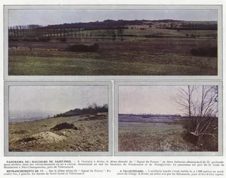 Panorama de las Alturas de Saint-Prix, Retranchamientos de 77, en Villevenard
