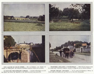 Rive Gauche du Grand Morin, Trincheras Inglesas en Coutevroult, El Puente de los Viejos Molinos en Meaux, Huyendo de la Invasión