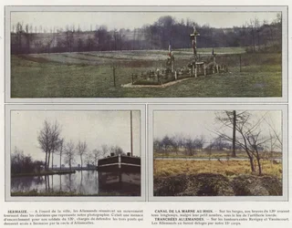 Sermaize, Canal de la Marne au Rhin, Trincheras Alemanas