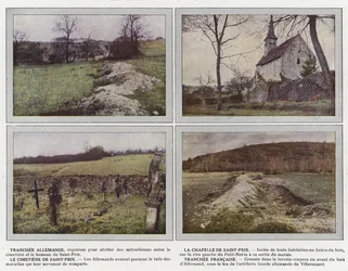 Trinchera alemana, La Capilla de Saint-Prix, El Cementerio de Saint-Prix, Trinchera francesa