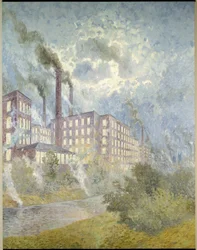 La fábrica textil "La Lys", c.1913 (óleo sobre lienzo)