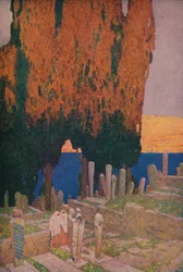 En el cementerio de Eyub, en el Cuerno de Oro, 1913