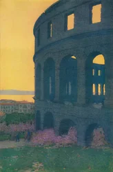 El anfiteatro romano en Pola, 1913