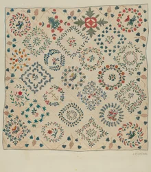 Cubrecama de Apliqué, c. 1936