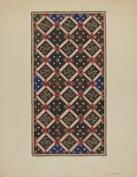 Alfombra de botones, c. 1936