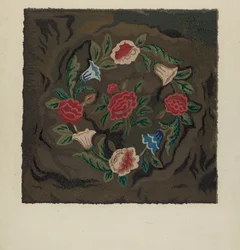 Alfombra enganchada, c. 1936