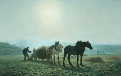 Caballos en un Campo, 1873