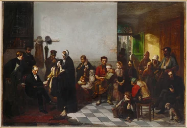El médico de los pobres (pintura sobre lienzo)