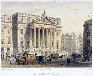 Exterior de Mansion House, Londres, 1854