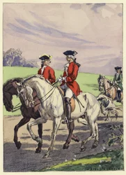 Ilustración para las memorias de Casanova (litografía en color)