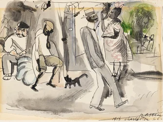 Figuras en un Parque, Charleston, Carolina del Sur, 1916