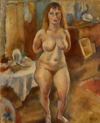 Desnuda de pie en el estudio (Nu debout à l