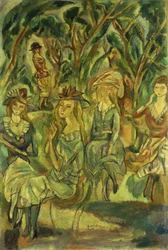 Mujeres en el parque, 1917