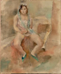 Mujer joven, sentada