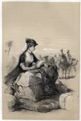 Retrato de Lady Mary (Marie) Wortley Montagu (Wortley-Montagu) (26 de mayo de 1689 - 21 de agosto de 1762), escritora británica.