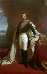 Retrato del Emperador Napoleón III (1808-73) en ropas de coronación