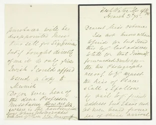 Carta autógrafa, 3 de marzo de 1875