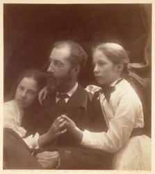 Charles Norman con sus hijas Adeline y Margaret