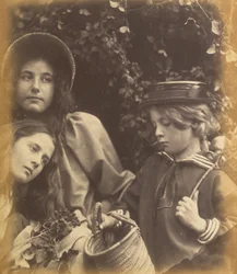 Elizabeth Keown, Kate Keown y Freddy Gould, c. 1866-1868