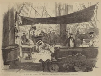 A bordo del Highflyer justo antes de entrar en acción el 11 de junio