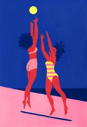Diversión con el voleibol de playa
