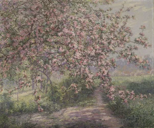 Un manzano en flor (óleo sobre lienzo)