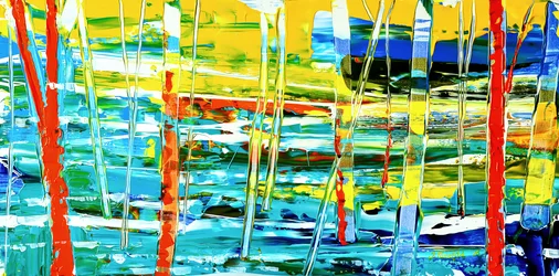 Paisaje abstracto lleno de colorido