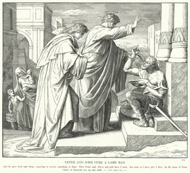 Pedro y Juan Curan a un Hombre Cojo (grabado)