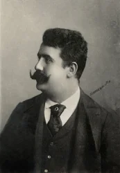 Retrato del compositor italiano Ruggero Leoncavallo (foto)