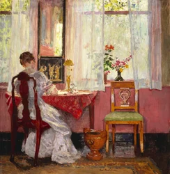 Escribiendo, c.1905-1909